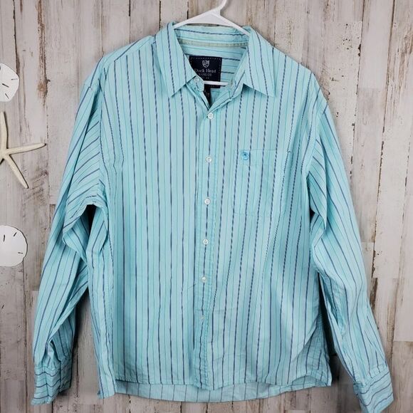 Duck Head Striped Button Down Shirt Blue Size XL - Picture 1 of 10
